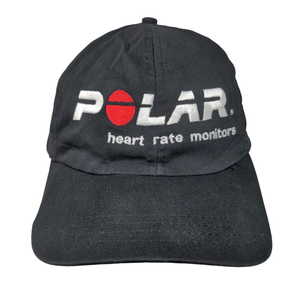 Polar Heart Rate Monitors Slideback Hat Black OSFM Embroidered 6 Panel